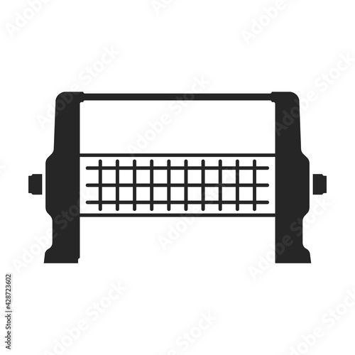 Heater electric vector black icon. Vector illustration heater electric on white background. Isolated black illustration icon of home boiler.
