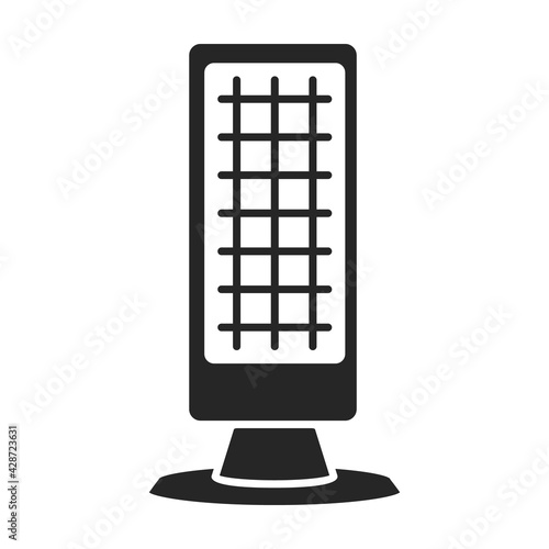 Heater electric vector black icon. Vector illustration heater electric on white background. Isolated black illustration icon of home boiler.