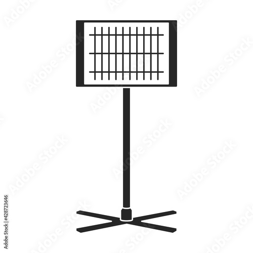 Heater electric vector black icon. Vector illustration heater electric on white background. Isolated black illustration icon of home boiler.