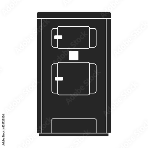 Heater electric vector black icon. Vector illustration heater electric on white background. Isolated black illustration icon of home boiler.