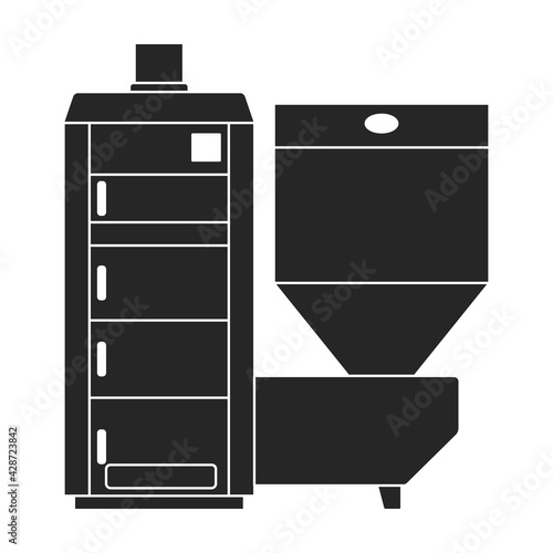 Heater electric vector black icon. Vector illustration heater electric on white background. Isolated black illustration icon of home boiler.