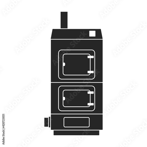 Heater electric vector black icon. Vector illustration heater electric on white background. Isolated black illustration icon of home boiler.