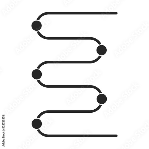 Heater electric vector black icon. Vector illustration heater electric on white background. Isolated black illustration icon of home boiler.