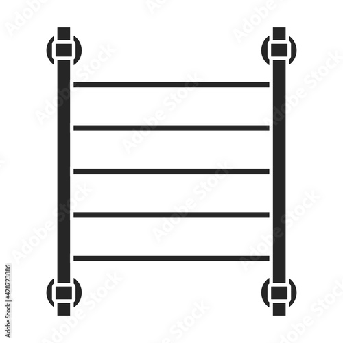 Heater electric vector black icon. Vector illustration heater electric on white background. Isolated black illustration icon of home boiler.