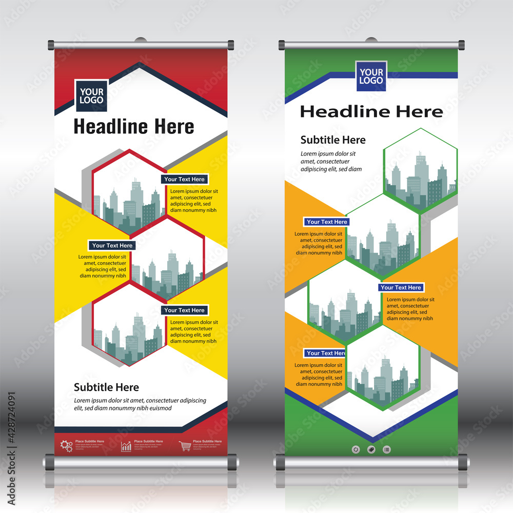 custom made wallpaper toronto digitalRoll up brochure flyer banner design vertical template vector, abstract geometric background, modern banner, rectangle size.