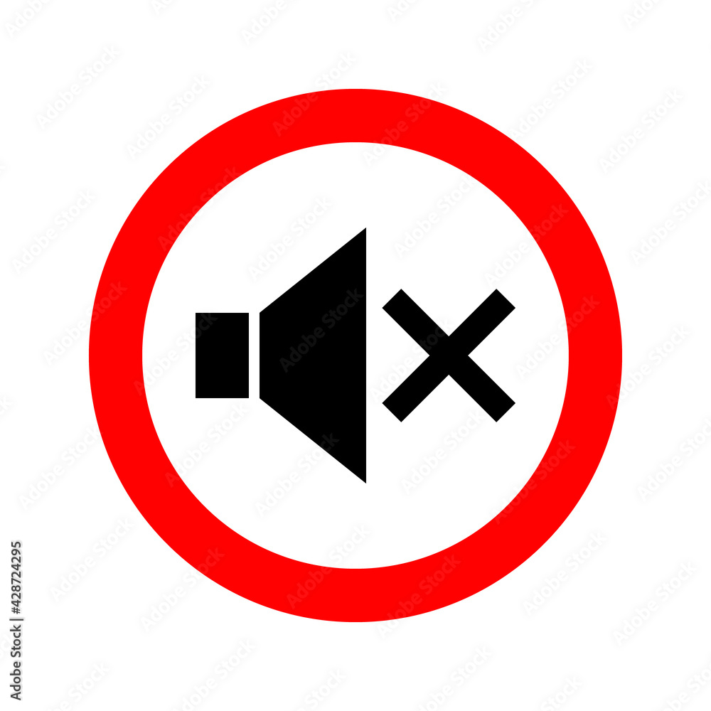 turn sound off or keep silence vector round icon turn sound off or keep silence vector round icon