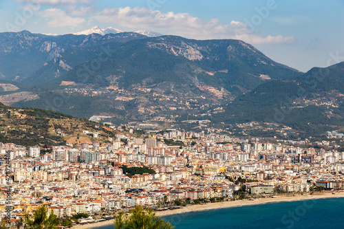 Alanya harbor view in daylight. Alanya, Turkey.