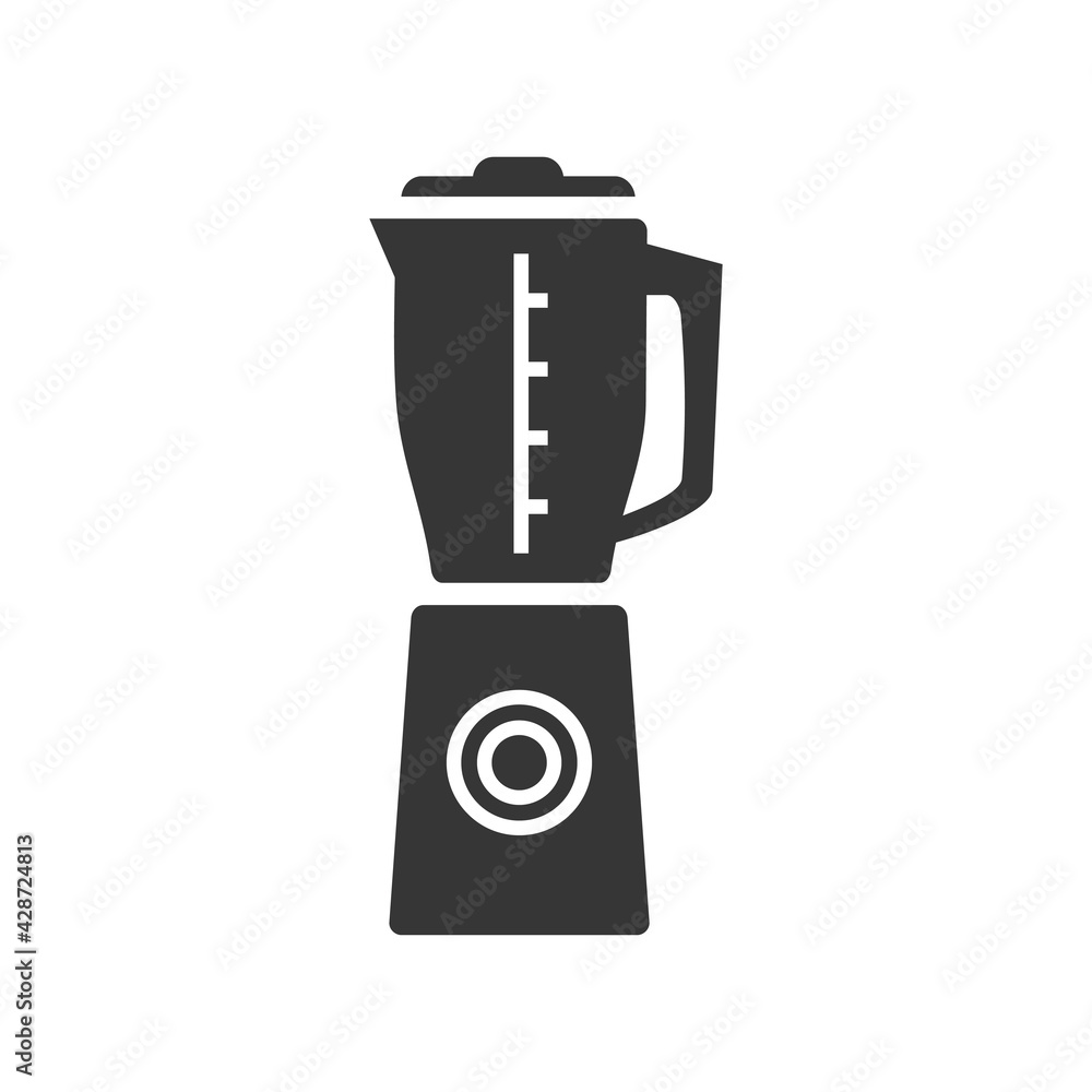 Table blender glyph single isolated vector icon. Kitchen appliances and electronics illustration on white background Table blender glyph single isolated vector icon. Kitchen appliances and electronics illustration on white background