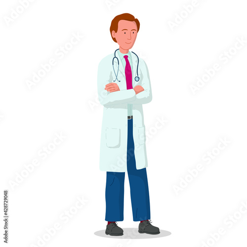 Vector illustration of medical people character. Professional doctor. Hospital worker. © robodread