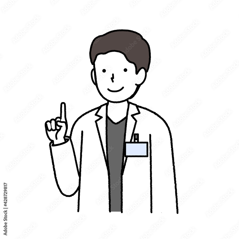 Male doctor : Pointing