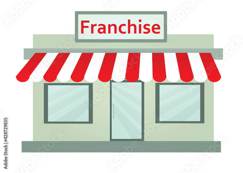 Franchise store concept. vector illustration