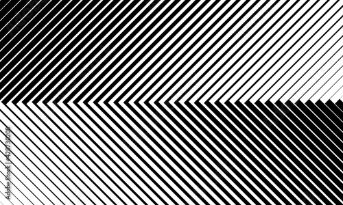Abstract monochrome background with transition lines. Optical illusion effect with blend.