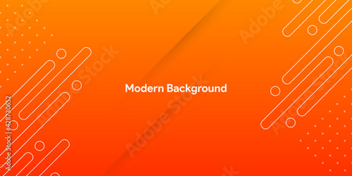Abstract 3d orange background with blank space of paper layer	
