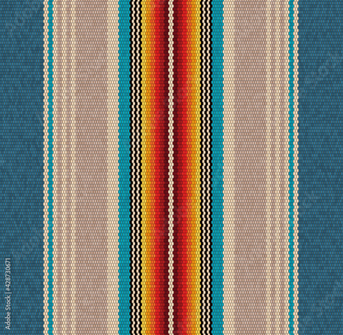 Blanket stripes seamless vector pattern. Serape design