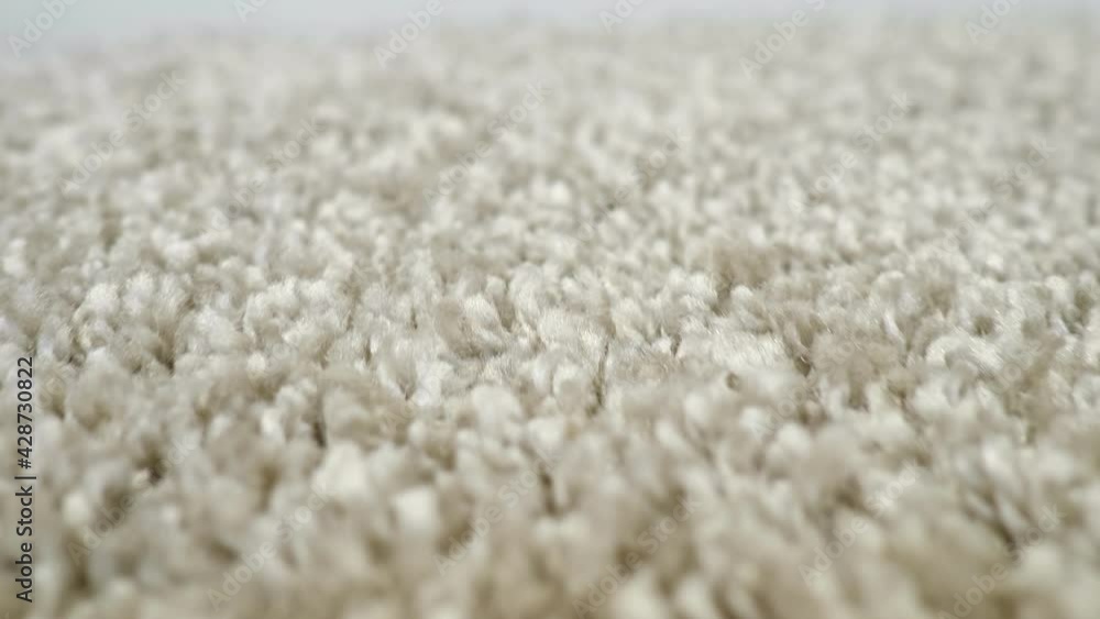 close-up of white carpet camera movement. close-up of white carpet camera movement.