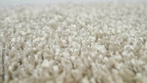 close-up of white carpet camera movement.