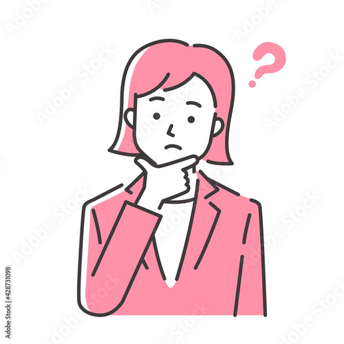 疑問に思う女性社員