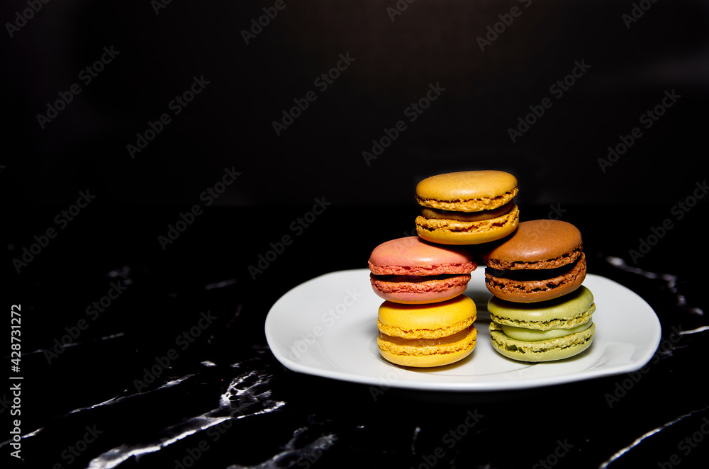Delicious Sweet Colorful Macarons 