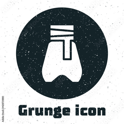 Grunge Cossack pants with a belt icon isolated on white background. Cossack bloomers. Monochrome vintage drawing. Vector