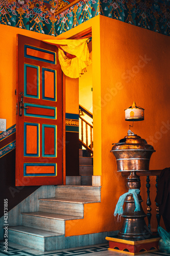 Buddhist monastery Stupa Namobuddha in the Himalaya mountains