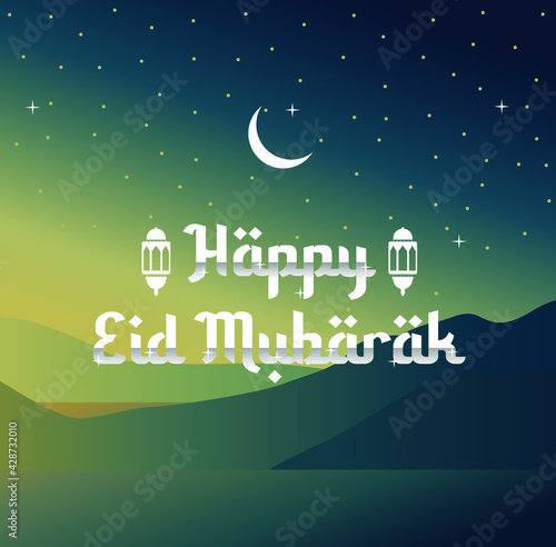 Happy Eid Mubarak vector design illustration