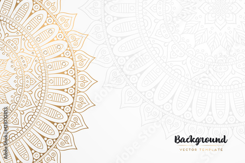 Vector islamic gold background with mandala