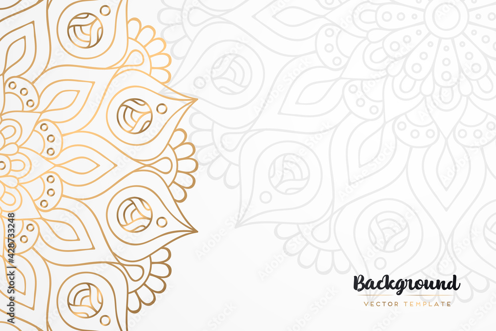 Vector islamic gold background with mandala Vector islamic gold background with mandala
