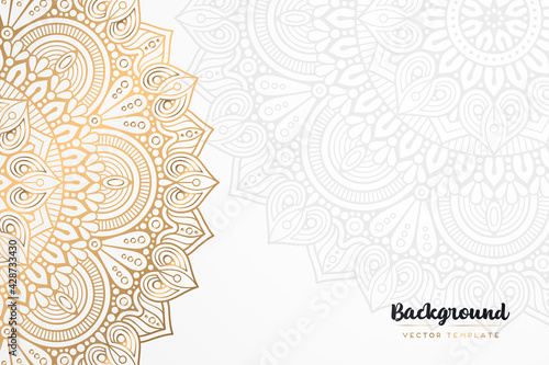 Vector islamic gold background with mandala