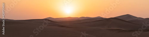Fototapeta Naklejka Na Ścianę i Meble -  Landscape of desert dunes at sunset