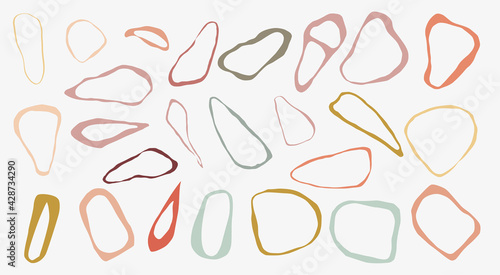 Set of abstract bionic roun...