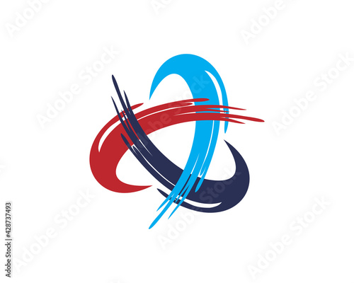 abstract swoosh splash logo icon