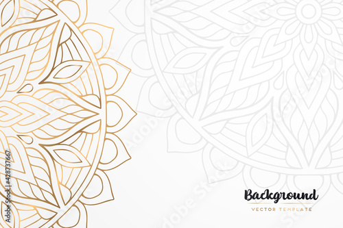 Vector islamic gold background with mandala