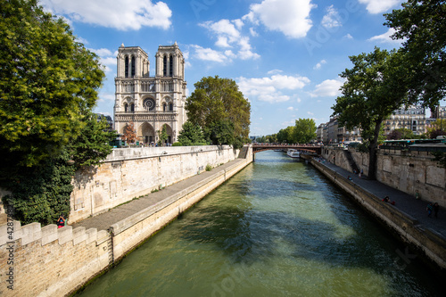 A view of the river Seine and Notre Dame