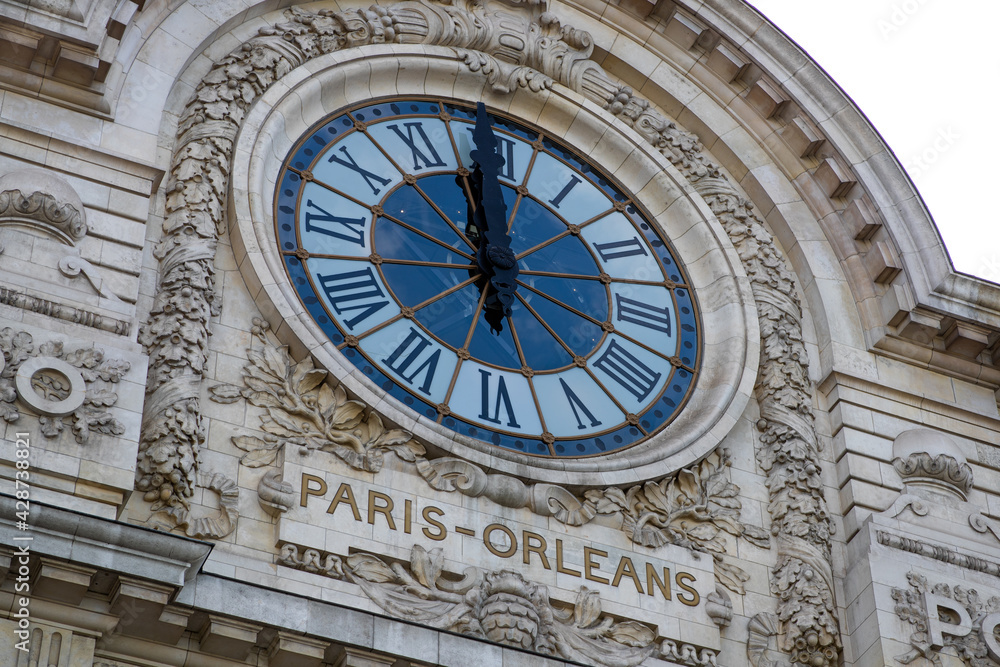 Detail of the clock on Paris train station Detail of the clock on Paris train station