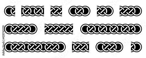 Tableau sur toile Celtic borders and knots