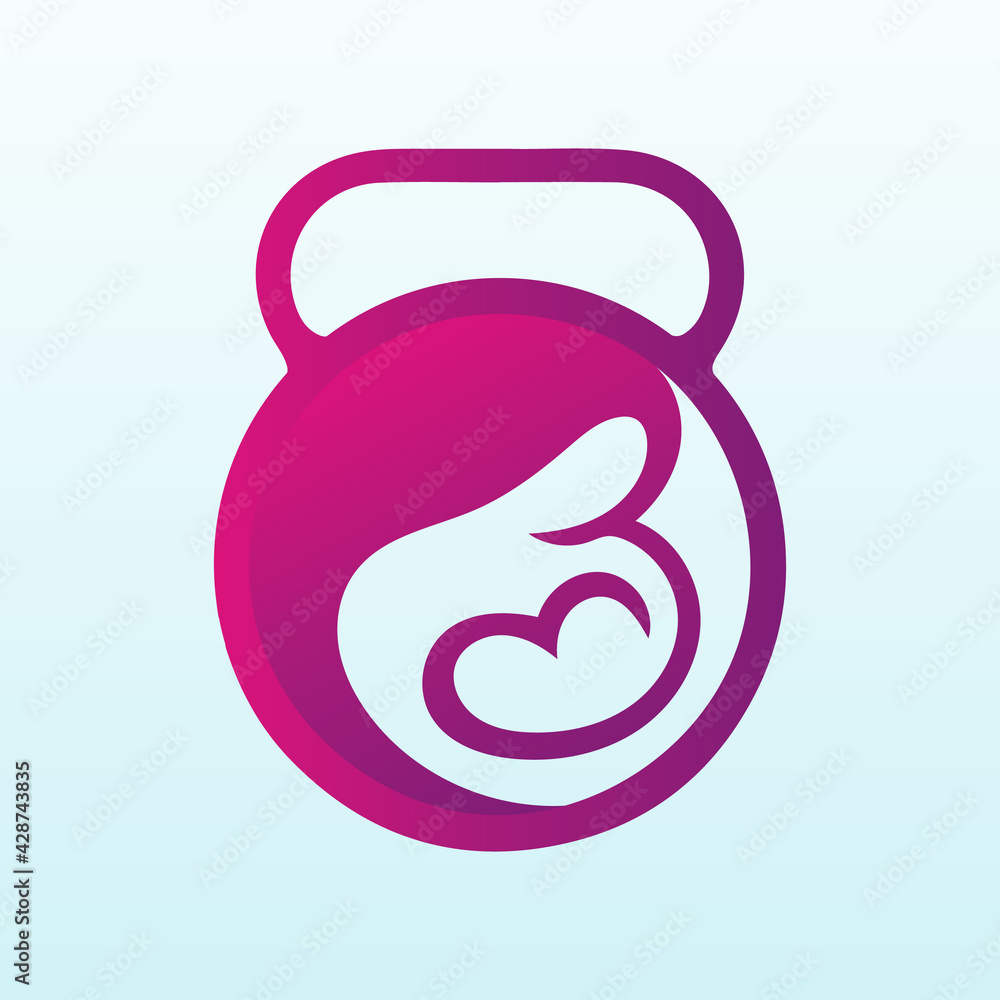 pregnancy care home vector logo design idea. pregnancy care home vector logo design idea.