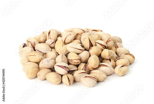 Fried pistachio nuts isolated