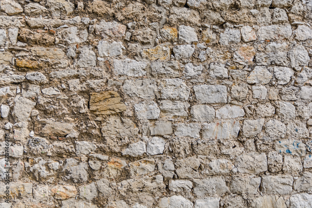 Natural castle wall architecture background