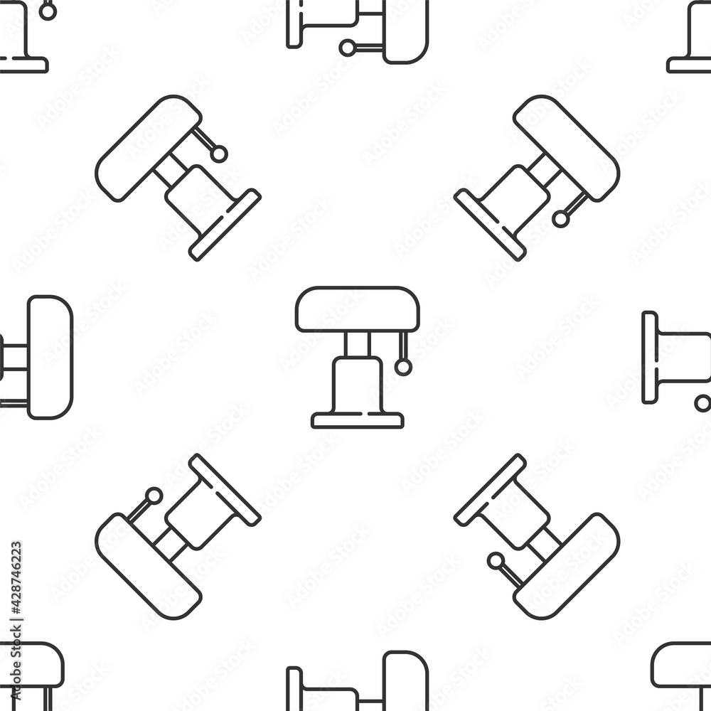 Grey line Table lamp icon isolated seamless pattern on white background. Vector Grey line Table lamp icon isolated seamless pattern on white background. Vector