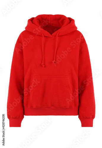 Blank classic hoodie red color