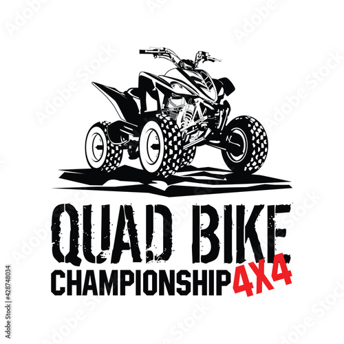 Quad bike championship 4x4 illustration vector