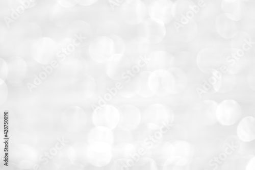 White gray bokehฺฺ blurred glitter abstract for background