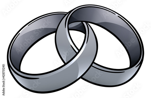 Wedding Ring Bands Vintage Illustration