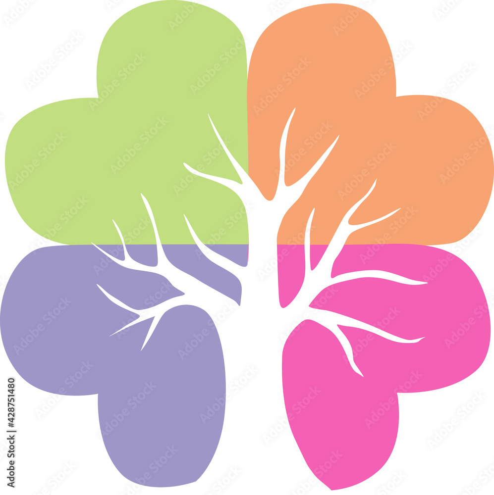 Design Tree Vector Illustration Isolated on White Design Tree Vector Illustration Isolated on White