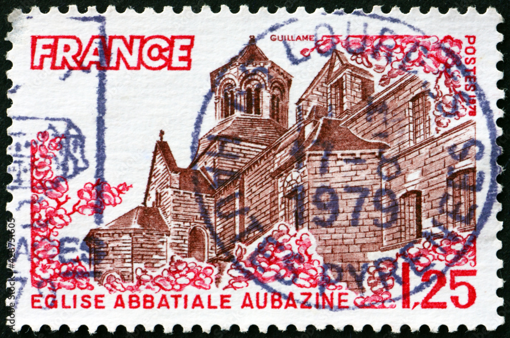 Postage stamp France 1978 Aubazine Abbey