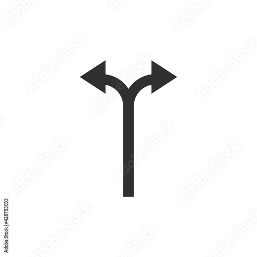 Two way arrows set.Vector illustration isolated on white background.