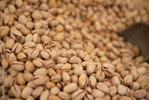 Pistachios are solding in outdoor market, Sicily, Italy