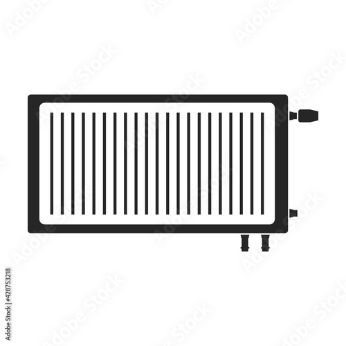 Heater electric vector black icon. Vector illustration heater electric on white background. Isolated black illustration icon of home boiler.