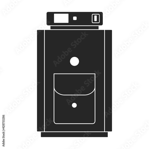 Heater electric vector black icon. Vector illustration heater electric on white background. Isolated black illustration icon of home boiler.