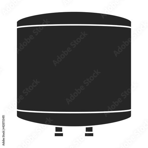 Heater electric vector black icon. Vector illustration heater electric on white background. Isolated black illustration icon of home boiler.